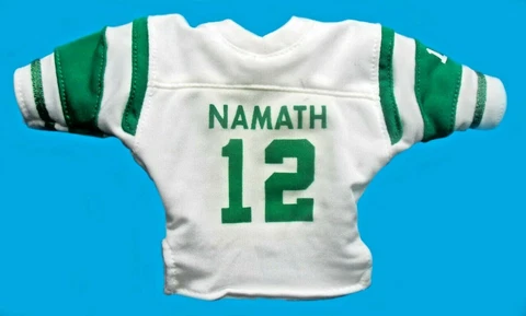 1998 New York JETS 12" kenner figure -- JOE NAMATH #12 -- FOOTBALL JERSEY tb Cover