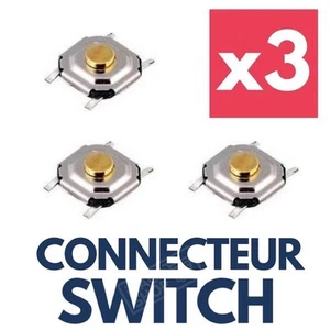 3x Switch Bouton Poussoir Interrupteur pour Clef Télécommande RENAULT Plip Auto - Picture 1 of 2