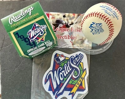 RAWLINGS 1999 SERIE MUNDIAL JUEGO MLB OFICIAL BÉISBOL Y MLB PARCHE - YANKEES Foto 1 de 4