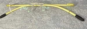 Eyephorics Swiss Made SFE Eyeglasses Frame Rimless yellow Plastic Dark - Picture 1 of 3