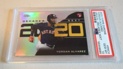 2020 Topps Chrome Update #DNC4 Yordan Alvarez Decades Next Card Graded PSA 10 RC - Image 1 of 2