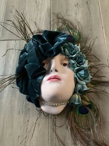 Beautiful Plaster Woman’s Face Hanging Plaque - Picture 1 of 8