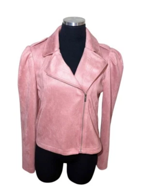 Chaqueta de Moto Lauren Conrad Mujer S Rosa Manga Larga Linda Gótica Motociclista Femenina Foto 1 de 4