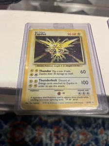 Pokémon TCG Zapdos Base Set 16/102 Holo Shadowless Holo Rare - Picture 1 of 4
