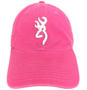 Browning Hat Deer Logo Cap Womens Pink Baseball Trucker Hunting Fish Strapback - Picture 1 of 12