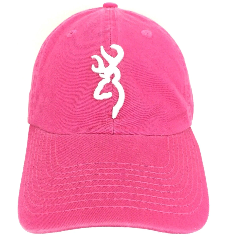 Browning Hat Deer Logo Cap Womens Pink Baseball Trucker Hunting Fish Strapback - Image 1 of 4