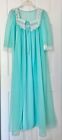 DEENA Long Turquoise Gown & Sheer Robe Peignoir Set, Size Small