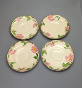 Vintage Set of 4 Franciscan Desert Rose 5.5" Saucer Made in England - Picture 1 of 4