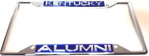 Kentucky Wildcats Alumni  Laser Chrome   License Plate Frame Man Cave L#4T - Picture 1 of 4