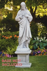 64" Sacred Heart of Jesus - Outdoor Concrete Garden Statue Religious Statuary - Picture 1 of 3