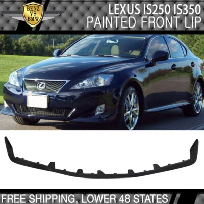 Fit 06-08 Lexus IS250 IS350 OE Style Front Bumper Lip Painted#212 Obsidian Black Foto 1 de 4