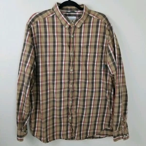 Camisa a Cuadros Columbia Para Hombres Talla L Marrón Exterior y Espalda II AM8022 - Imagen 1 de 6