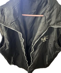 Calvin Klein Black Nylon Vest Full Zip 3 Pocket Men’s Size L/XL - Picture 1 of 2
