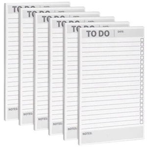 6 Pack To Do List Notepads Daily Reminder Checklist 8.5 x 5.5 In 60 Sheets Each - Picture 1 of 9