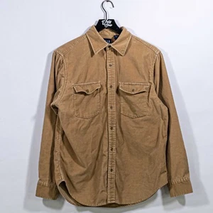 GAP Corduroy Velvet Button Shirt Flap Pocket Medium VTG 90s Grunge Skate - Picture 1 of 9