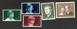 1974 Liechtenstein Sc #553-57 Royalty Portraits - 6 MNH postage stamps Cv $12 - Picture 1 of 1