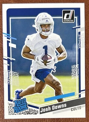 Josh Downs 2023 Donruss Rated Rookie RC #345 Indianapolis Colts - Image 1 of 2