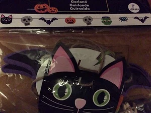 Brandneu in Verpackung Neu Halloween 213 cm Karte Girlande Wimpel Banner - Totenkopf Fledermaus Kürbis Spinne - Bild 1 von 4