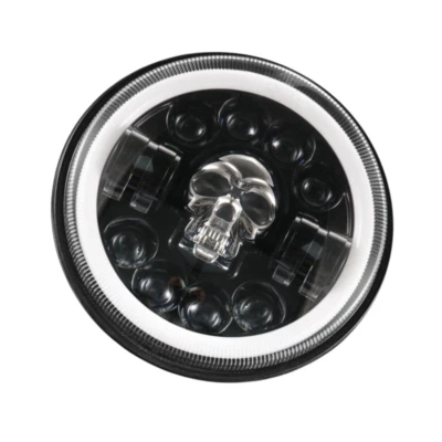 Faro de calavera automático LED de 7" para motocicleta camioneta Honda Kawasaki Suzuki CG125 GB Foto 1 de 4