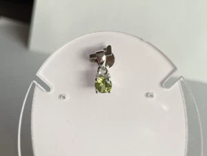 Anhänger aus 925 Silber - echter Peridot, Durchmesser 5 mm - Bild 1 von 7