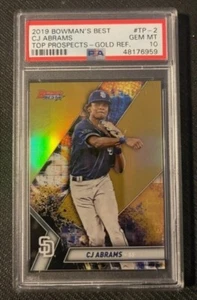 Bowman's Best CJ Abrams Top Prospects Gold Refractor 2019 #TP-2/50 - PSA 10 - Imagen 1 de 2