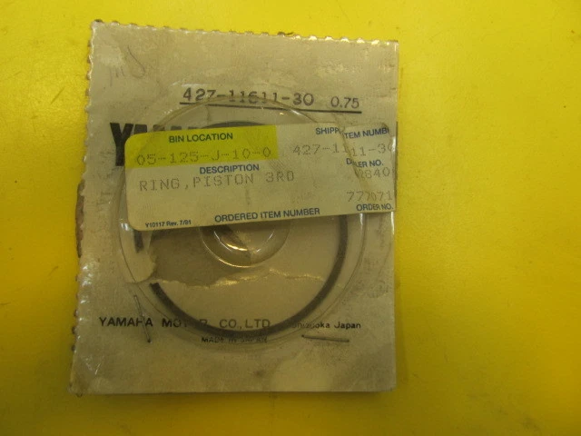 YAMAHA NOS 3RD OVER ANILLOS 1974-75 MX100 427-11611-30-00 Foto 1 de 1