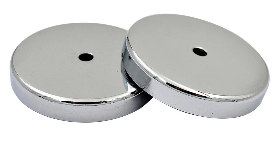 4x Everhang ROUND BASE MAGNET 11.3kg Pull Strength, Chrome Plated 73524 - Image 1 of 1