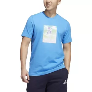 New Adidas T-shirt, Men's Pulse Blue Boost Rocket. (HK6760) Sizes LT - NWT - Picture 1 of 13
