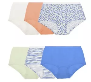 Fruit Of The Loom ~ Womens Boyshort Underwear Panties 6-Pair 100% Cotton - Picture 1 of 4