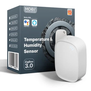 MOES ZigBee Termometro Smart Igrometro Sensore App Monitor Remote Alexa Google - Foto 1 di 15