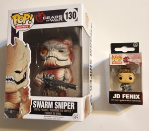 Funko Pop Gears of War #130 Swarm Sniper & Pocket Pop JD Fenix, GameStop Excl - Picture 1 of 7