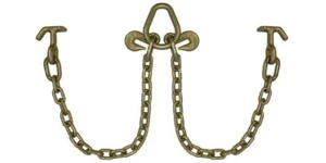 5/16''x 3' Tow Chain V bridle 3' Leg T J Hook Pear Link - Picture 1 of 1