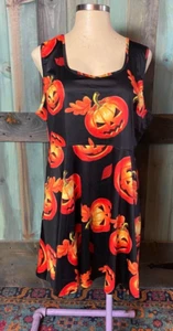 Rosegal Black Orange Jack O Lantern Halloween Skater Tank Dress 3X 20 22 NWT - Picture 1 of 5