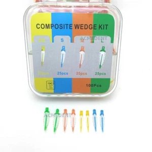Dental Strata Wedges Soft Face Cervical Seal Diastema Wedge Adaptable 100Pcs/Box - Picture 1 of 4