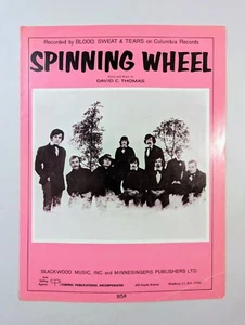 "Spinning Wheel" Sheet Music - Blood, Sweat & Tears - 1968 Pop-Rock Classic - Picture 1 of 3