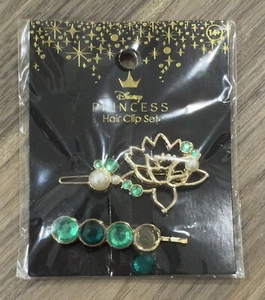 Disney Princess Tiana Flower Hair Clip Barrettes - NEW - Picture 1 of 2