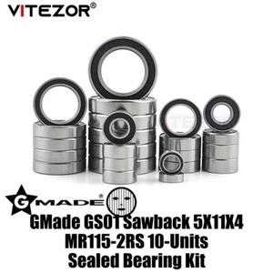 For GMade GS01 Sawback 5X11X4 MR115-2RS 10-Units Sealed Bearing Kit - Picture 1 of 4