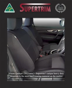 Seat Cover Front FB+MP & Rear Fit Nissan Qashqai (2014-Now) Waterproof Neoprene - Picture 1 of 12