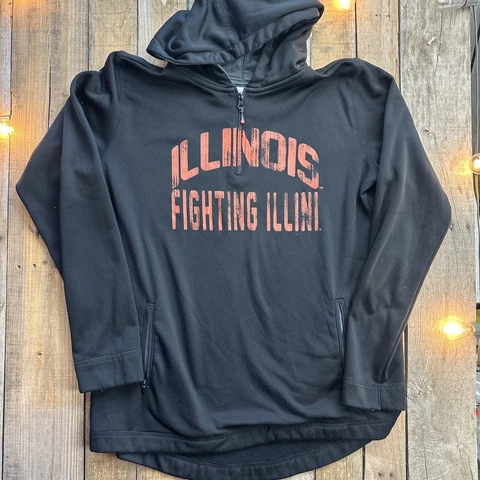 Illinois Fight Illini Pullover Hoodie Jacket Mens Size XL Cover