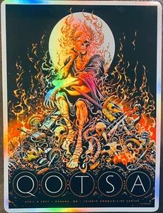 QUEENS OF THE STONE AGE OSHAWA ON FOIL STICKER - Picture 1 of 4