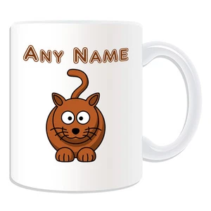 Personalised Gift Cat Mug Money Box Cup Customise Name Tea Coffee Silly Kitten - Picture 1 of 20