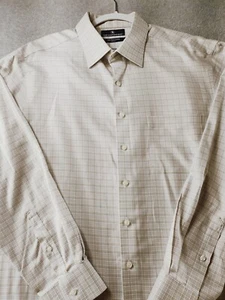 Hart Schaffner Marx Men's Dress Shirt Size 17.5 35 100% Pima Cotton Non-Iron - Picture 1 of 10