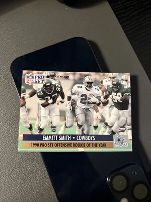 Emmit Smith Rookie CARD #1, 1990 Pro Set Number 1, Dallas Cowboys Football RB  - Imagem 1 de 3