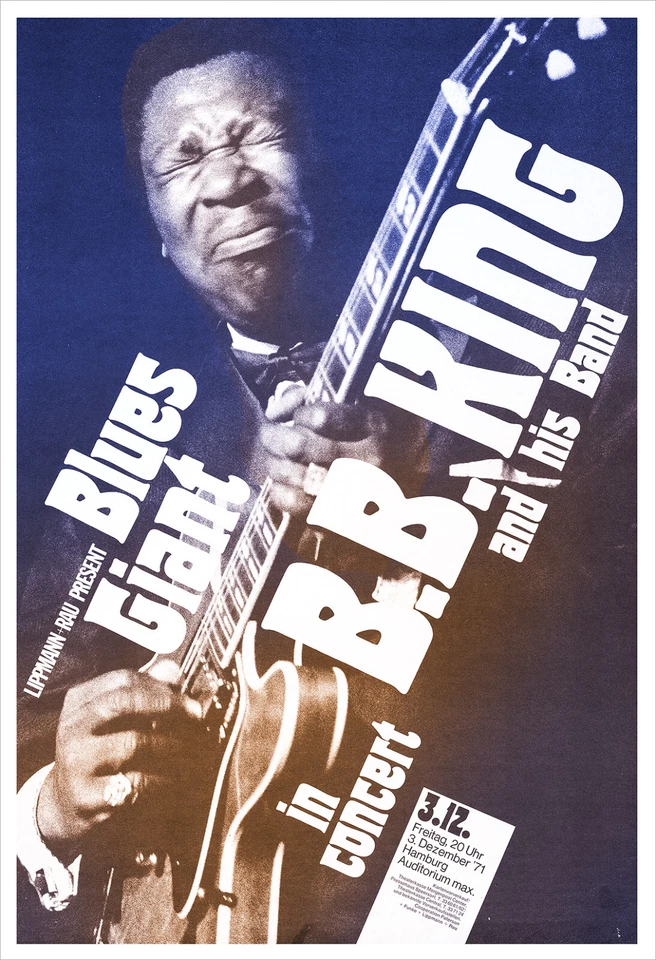 B.B. King in Germany concert poster print - Image 1 of 2