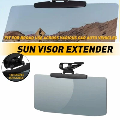 Universal Car Sun Visor Extension Anti Glare HD Visor Shade Clip On Extender USA - Image 1 of 4