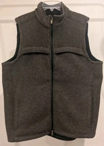 Exofficio Outdoor Vest Men's Size Large Olive Green Wool Blend Hiking Fleece - Picture 1 of 6