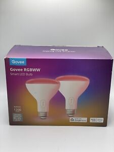 Govee Smart RGBWW WiFi & Bluetooth LED Light Bulbs, 1200 Lumens, 2 Pack (NIB) BP