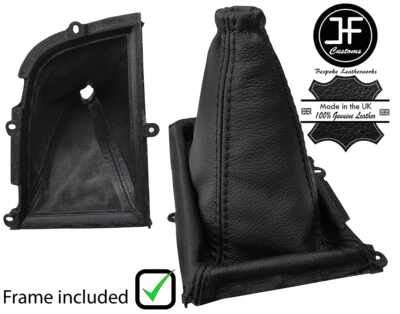 BOTA DE CAMBIO DE CUERO PUNTADA NEGRA + MARCO DE PLÁSTICO PARA KIA SEDONA CARNAVAL 98-06 Foto 1 de 3