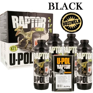 UPOL Raptor Truck Bed Liner Spray On Black Coating Paint 4 bottle With Hardener - Picture 1 of 1