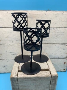 Vintage Metal Decorative Candle Holders (3) - Picture 1 of 4